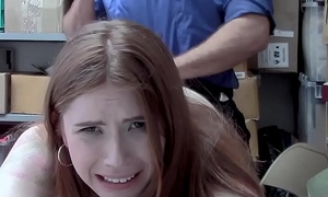 ShopLyfter - Redhead Teen Caught Defalcation Persuades Functionary With Sex