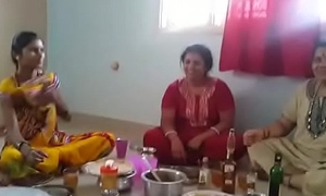 Village Aunties enjoying party with wine than having it away with her husbands... HD