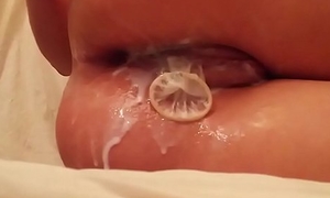 Teen with a efficacious condom up someone's skin ass